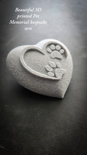 Pet memorial heart urn - pet,