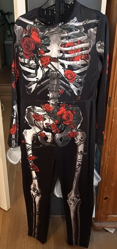 Morphsuit rose skeleton with - rose,