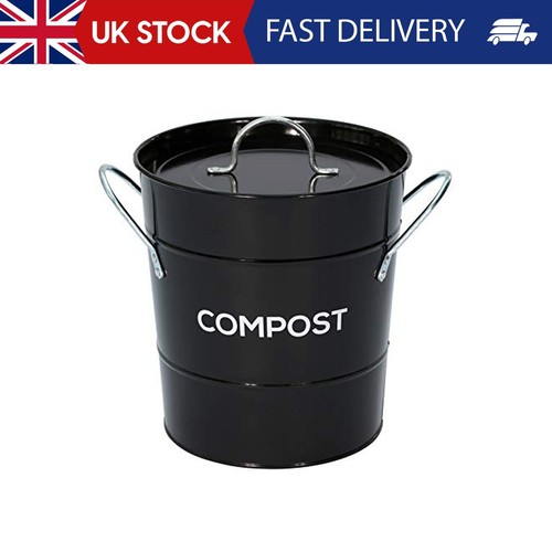 Small black metal kitchen - small,