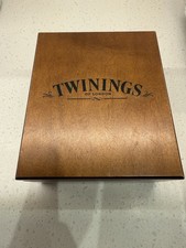 Twinings Wooden Tea Bag Storage Box 4 Compartments