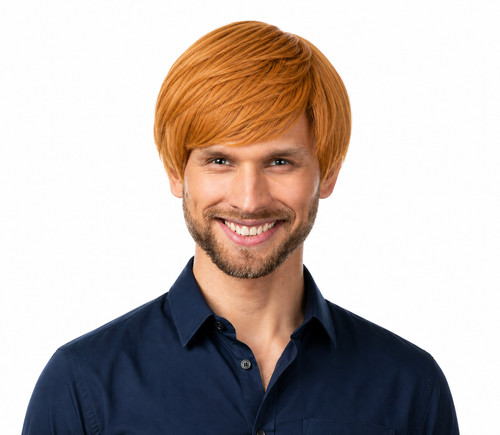 Ginger popstar wig short side - ginger,
