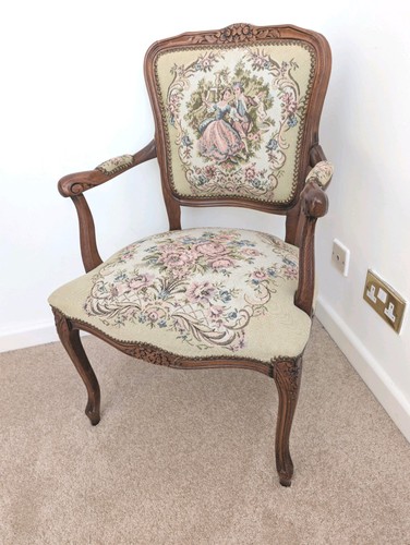 Carved french antique oak - carved, arm