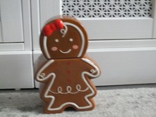Gingerbread Girl  Ceramic Biscuit Jar with Lid