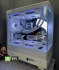 Custom Build Ultra white water cooling gaming PC 10 Cores 16 Threads Windows 11