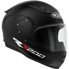 Roof RO200 Motorbike Motorcycle Fibreglass Helmet Solid Matt Black