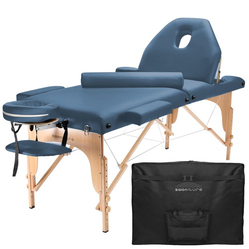 Portable blue massage table - portable,
