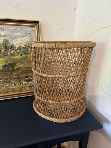 Vintage large wicker rattan - vintage,