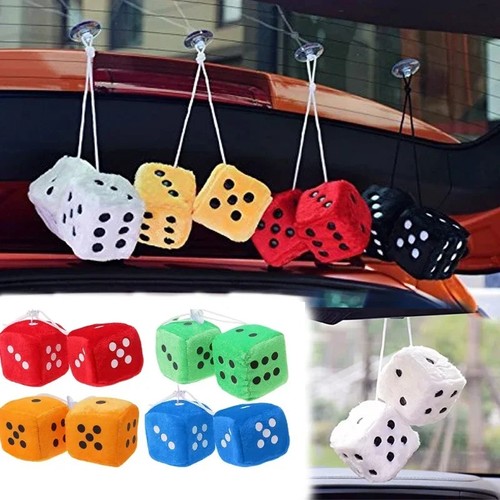 Soft fluffy furry dice - soft,
