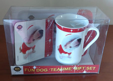 Christmas Dog Teatime Gift Set - Coaster, Mug, Tray , Boxed