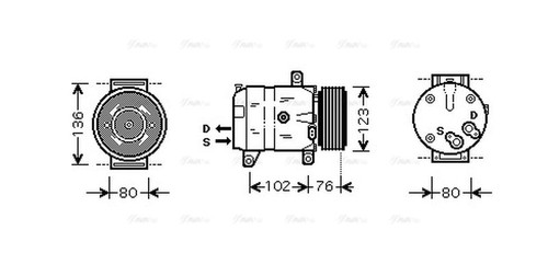 Ava aircon compressor - compressor, rtak069