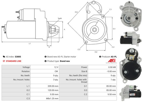 Fits s3005 starter - fits,