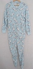 Primark Love Lounge Unicorn Star Heart Pattern Jumpsuit Ladies Small 10/12 Blue