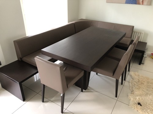 Hülsta leather corner - leather, dining