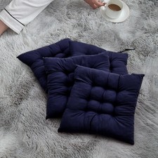 4x Chair Seat Garden Pads Furniture Dining Patio Outdoor Tie On Cushions 40x40cm