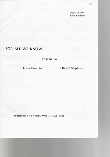 For all know tenor horn - for, we