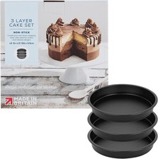 3 Layer Black Rainbow Cake Set