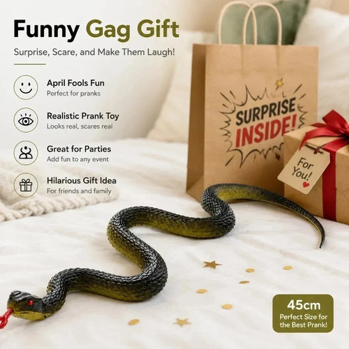 Fake rubber snake prank - rubber,