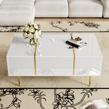High-Gloss Coffee Table with 2