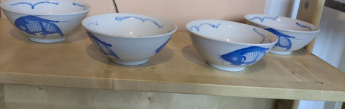 Blue and white porcelain - and,