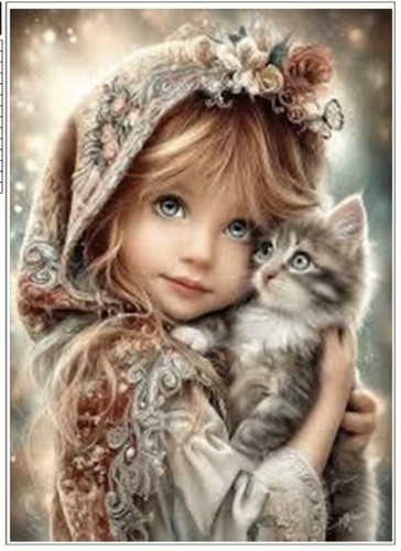 Hooded girl tabby kitten - girl, 5d