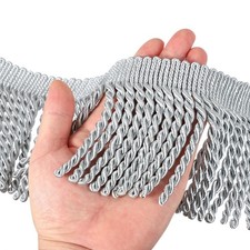 Gray Fringe Trim, 5 Yards x