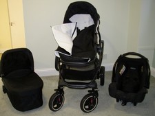 Full Graco Evo XT Set. Rear Facing Baby Seat Carrycot Stroller.  Newborn to 15kg