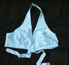 PVC U Like Bra Top Blue Halter Plus Size Sissy Plastic Roleplay 4XL S trappy