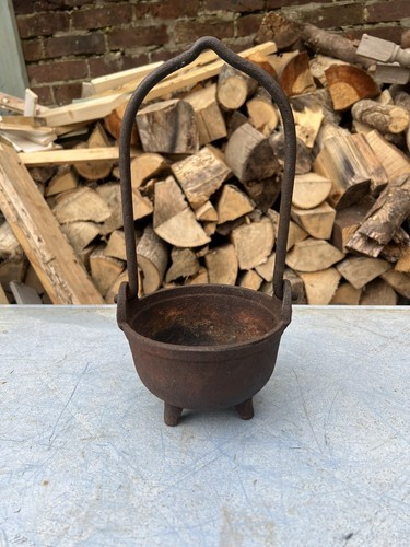 Antique cast iron tar pot - antique,