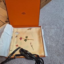 Hermes  90cm scarf Fleurs et Plumes - Leigh Cooke - new & boxed