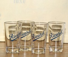 RICARD! Set of FOUR (4) French Vintage Style Ricard Glasses