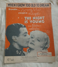 1935 sheet music Ukelele - WHEN I GROW TOO OLD TO DREAM 4pg Hammerstein Romberg