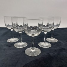 Antique Victorian Facet Cut Liqueur Cordial Port Sherry Glass x5 100ml 11.5cm