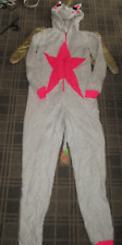 ADULT SIZE S 6-8 Halloween Costume Furries UNICORN JUMPSUIT SLEEPWEAR zip ONCY
