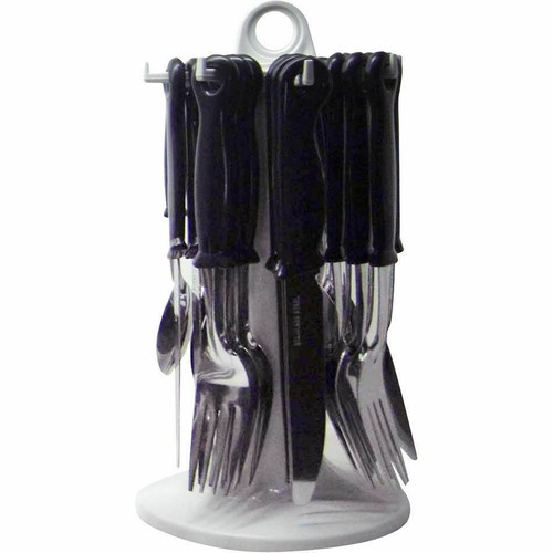 24pc cutlery dinner - set, rack