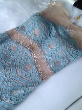 Mori Lee Lace Prom /Bridesmaid Dres With Illusion Back And Beaded Detail .Size 8