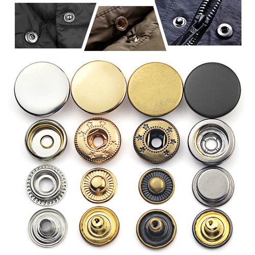 Heavy duty snap fasteners - heavy, flat
