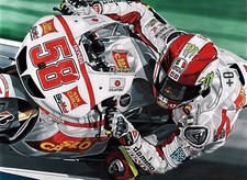 Marco Simoncelli  122.5 x 92 cms 'Stretched Canvas'   Art Print by Colin Carter