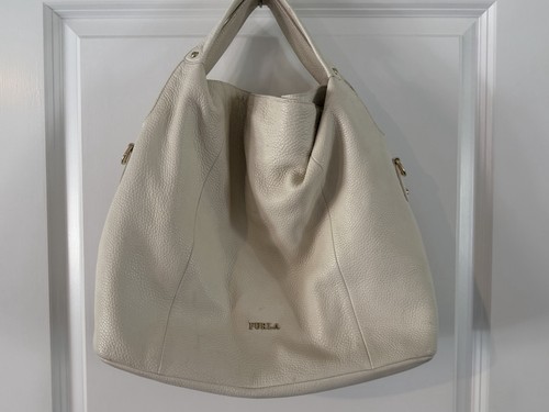Furla leather bag cream - furla,