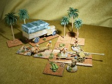 28mm WW2 GERMAN AFRIKA KORPS - PAK 40 ARTILLERY BATTERY.