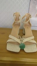 LADIES NEW NATURAL COLOUR  ANKLE STRAP SHOES SIZE 9 at PRIMARK