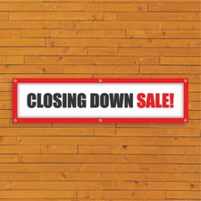 CLOSING DOWN SALE Banner – Red Border Shop Signage for Final Clearance