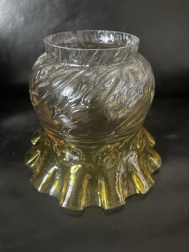 Antique glass oil lamp - glass,