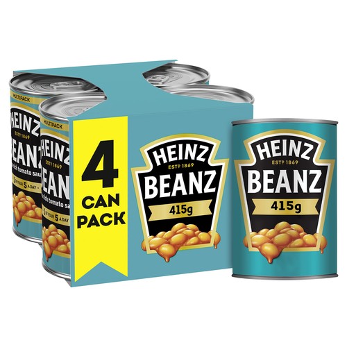 Baked beans 4x415g - baked,
