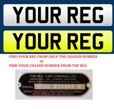 REG TO VIN VIN FROM REGISTRATION SERVICE CAR MOTORBIKE CHASSIS NUMBER V62 V5 HPI