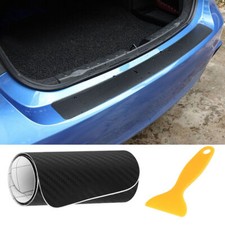 Carbon Fiber Car Rear Bumper Trunk Protector Corner Trim Sticker Accessories