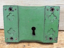 Antique Door Lock Oak & Iron