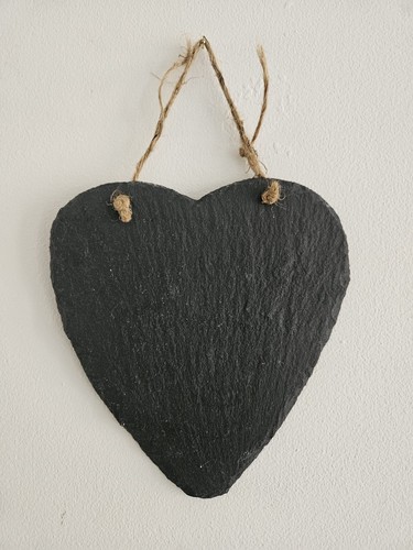 Slate chalk board heart - slate,