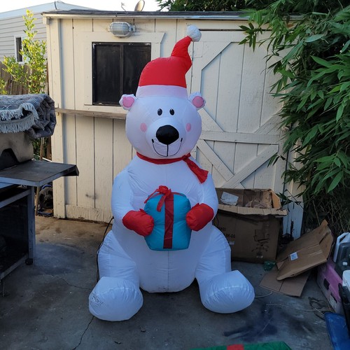 Polar bear airblown christmas - bear,