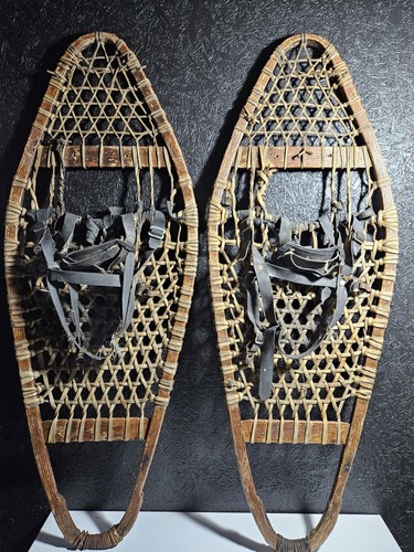 Antique snow shoes - antique, bound