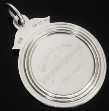 Large Cased Sterling Silver Madderty School DUX Medal, Hamilton & Inches 1920